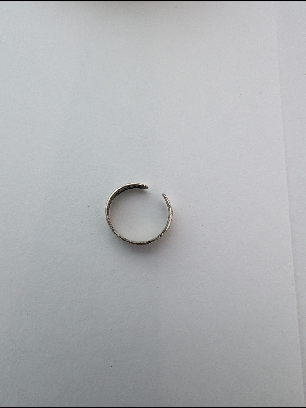 Silver Patterned Band Ring - Adjustable - Picture 3 of 3